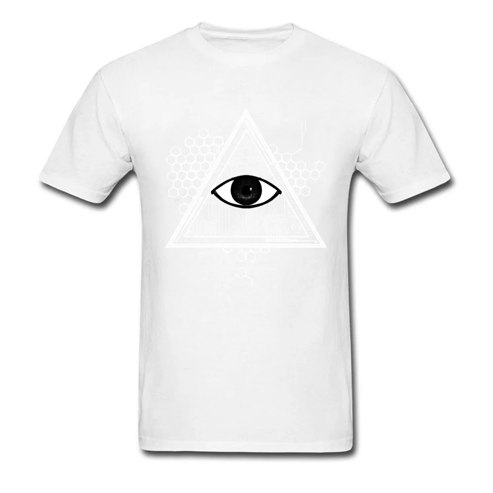 THE EYE Print Mother Day 100% Cotton Round Collar Men Tops Tees Normal Tee-Shirt Funny Short Sleeve Top T-shirts THE EYE white