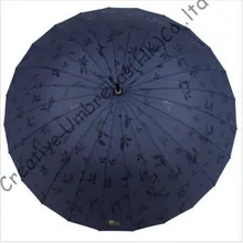 Водонепроницаемый, зонтик с 24 ребрами, зонты с градиентом цвета, постепенно меняющийся цвет, зонтик с рифлеными ребрами