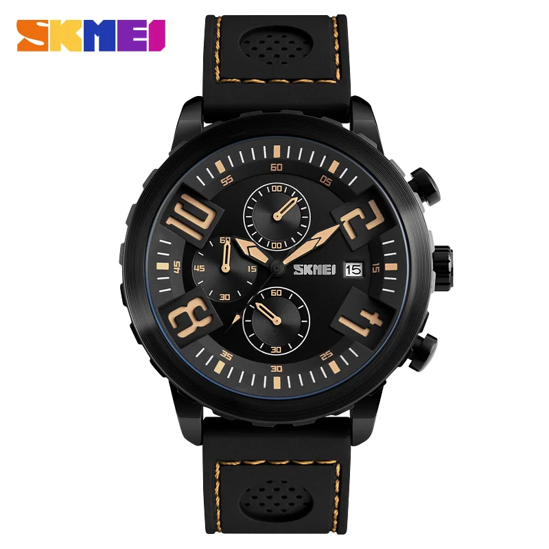 

SKMEI 9153 Men Watches Analog Quartz Sport Clock Men's Wristwatch Waterproof Silicone Strap Military Watch Wrist Male Clock 2018