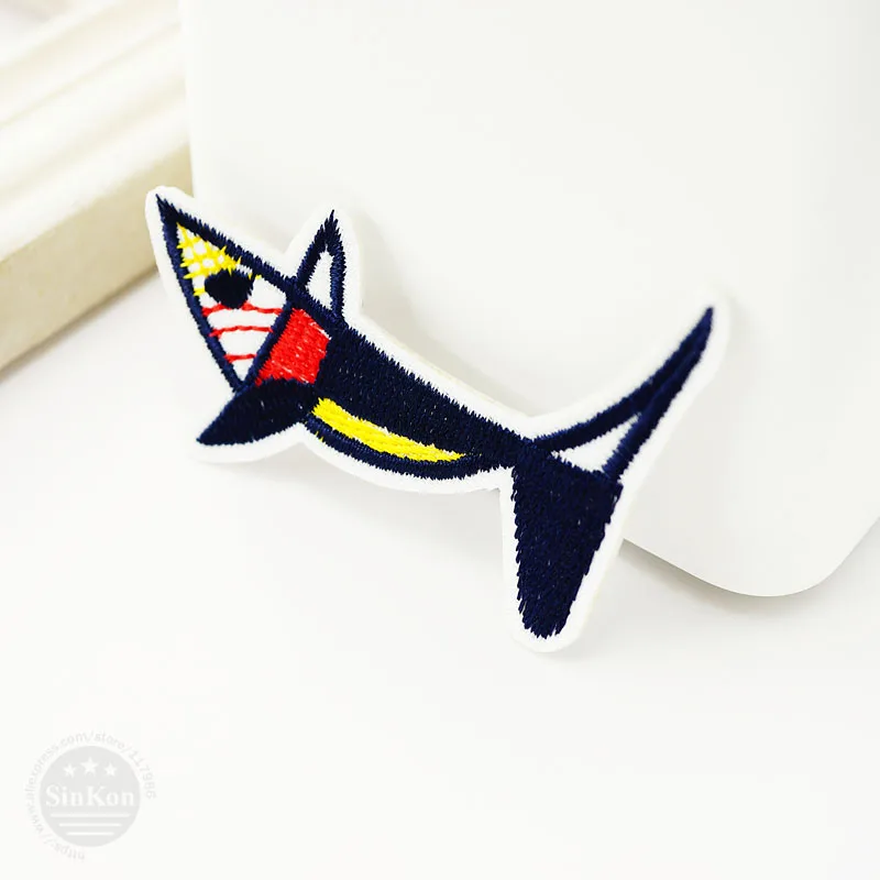 Fish 5 0x7 0 см тканевый значок для рукоделия нашивки одежды Мультяшные ткань шитья