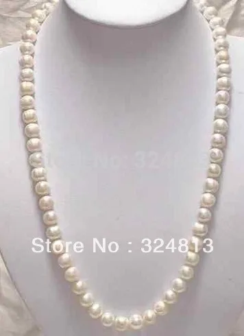 Charming! 8-9mm White Akoya Cultured Pearl Necklace 32&quot #1747 |