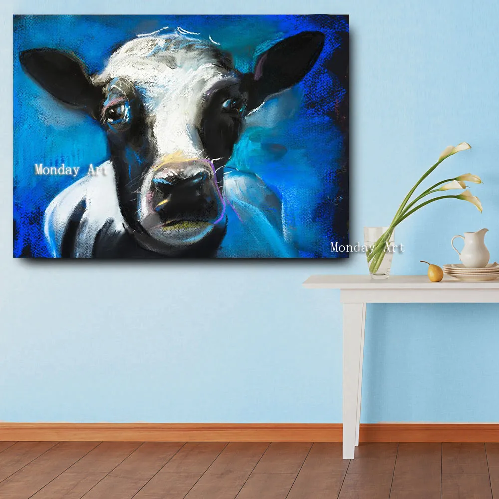 Embelish-1-Pieces-Lovely-Cow-Face-HD-Print-Canvas-Oil-Waterproof-Painting-For-Living-Room-Large (2)
