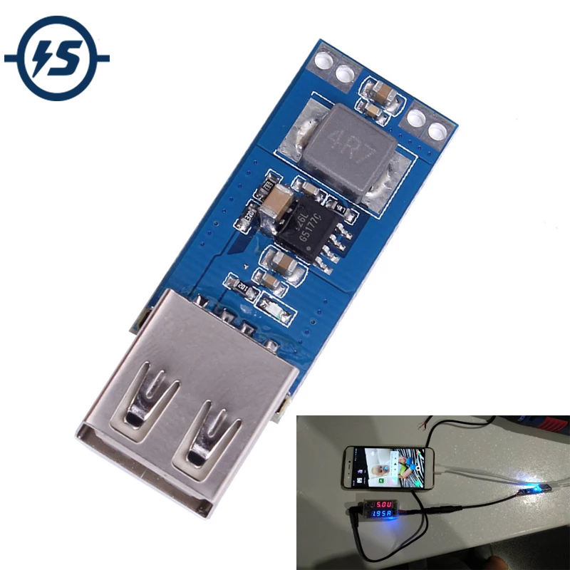 100 шт./лот DC-DC 2,5 V-5,5 V 5V 2A шаг вверх Мощность модуль Мощность банка, повышающий преобразователь постоянного тока доска usb-устройство для подключения мобильного Зарядное устройство
