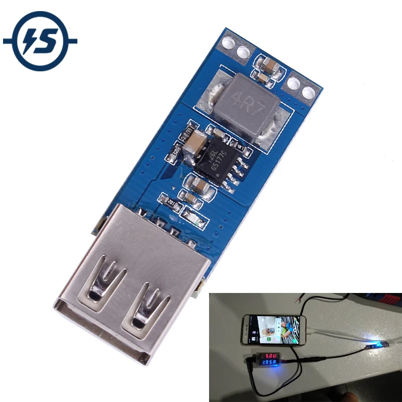 

100pcs/lot DC-DC 2.5V-5.5V To 5V 2A Step Up Power Module Power Bank Boost Converter Board USB Vehicle Mobile Charger