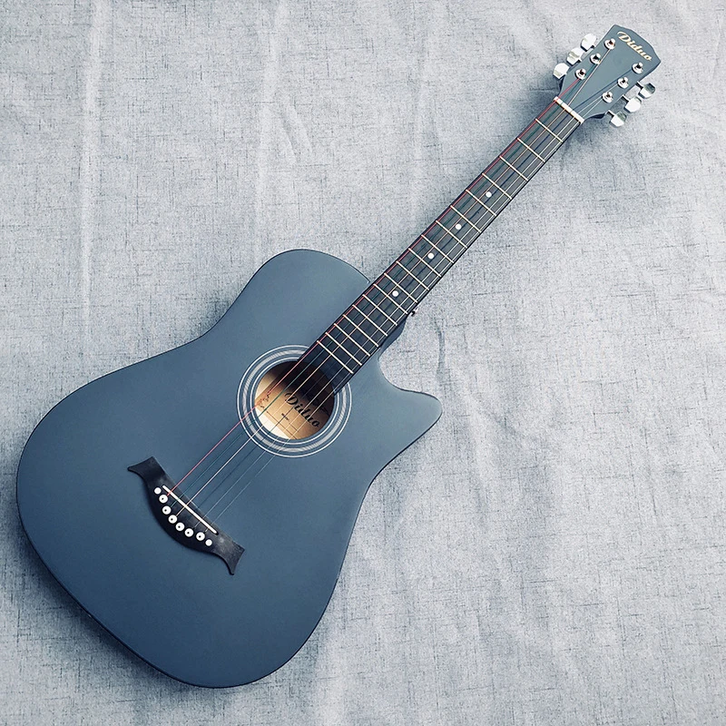 Diduo 38 дюймов Акустическая гитара липа гитара ra для начинающих Синий отличный музыкальный инструмент Аксессуары для гитары AGT73