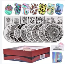 17 pz/set BeautyBigBang Del Chiodo Che Timbra il Piatto Fiore Geometrica Degli Animali 14 Rotondo Quadrato Polacco Timbra Piatti Per Unghie artistiche Kit(China)