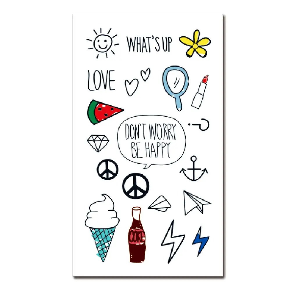 Cartoon Temporary Tattoo Sticker Safe Temporary Children Tattoo Sticker Funny Cartoon Pattern Body Art Tattoos Best Gift