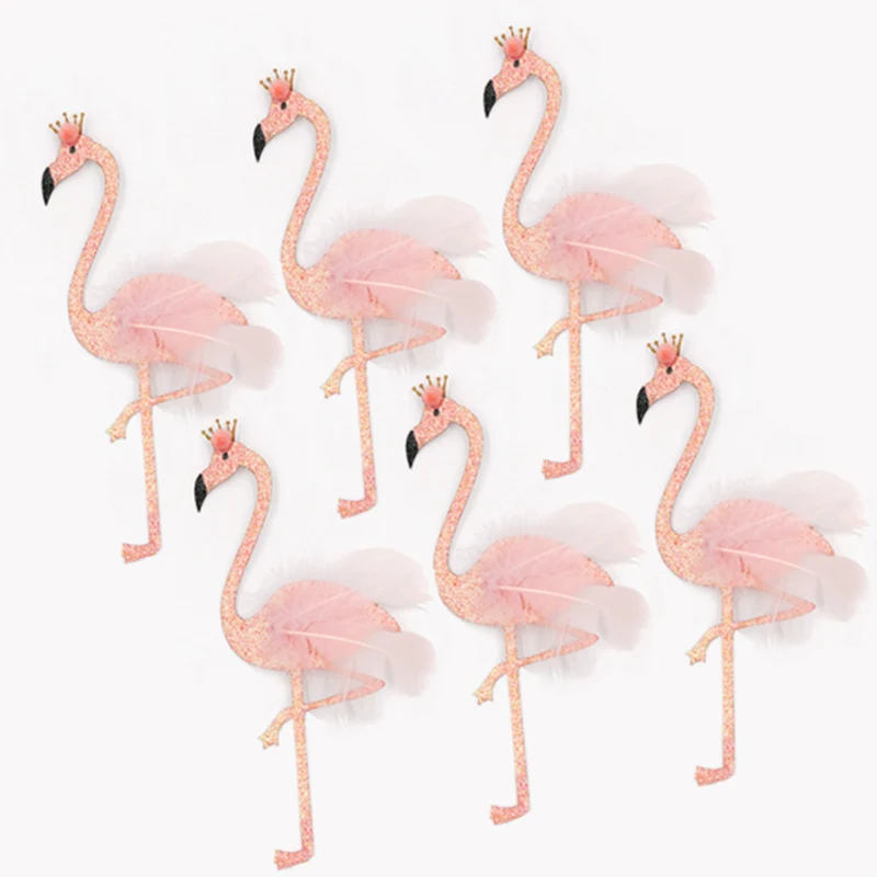 

Inserts Card Cupcake For Kids Animal High Flash Powder Party Gifts Cake Toppers Feather Flamingo Birthday Wedding Decor