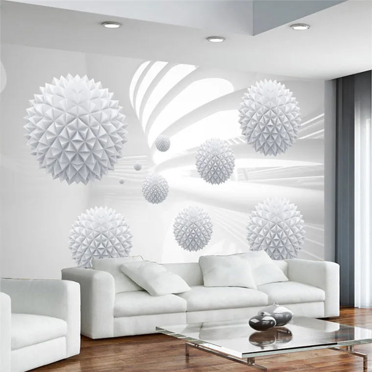 

Modern Simple Photo Wallpaper 3D Spherical Geometry Space Wall Mural Living Room Office Backdrop Wall Coverings Papel De Parede