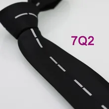 Yibei Coachella Галстуки черный Средства ухода за кожей шеи галстук тонкий границы серебряной полосой Средства ухода за кожей шеи галстук жаккарда тощий галстук человек микрофибры Gravata masculina 7q2