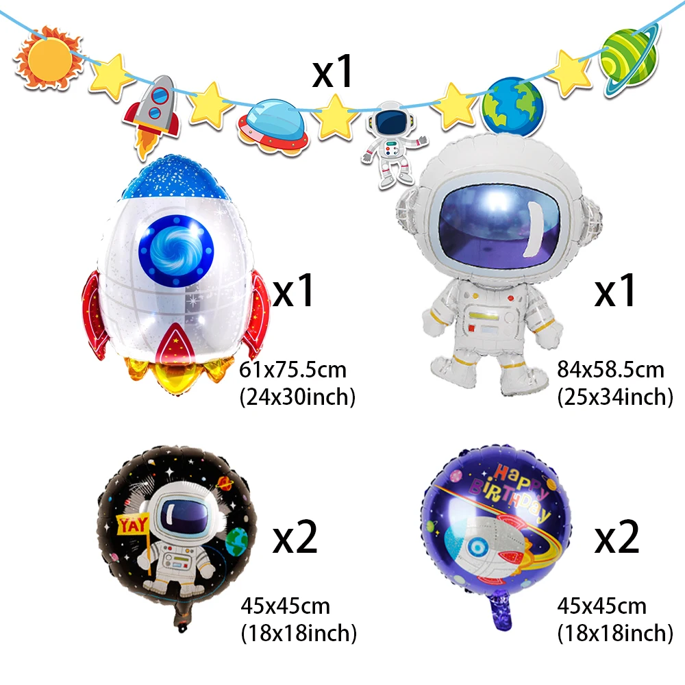 太空拉旗和气球2