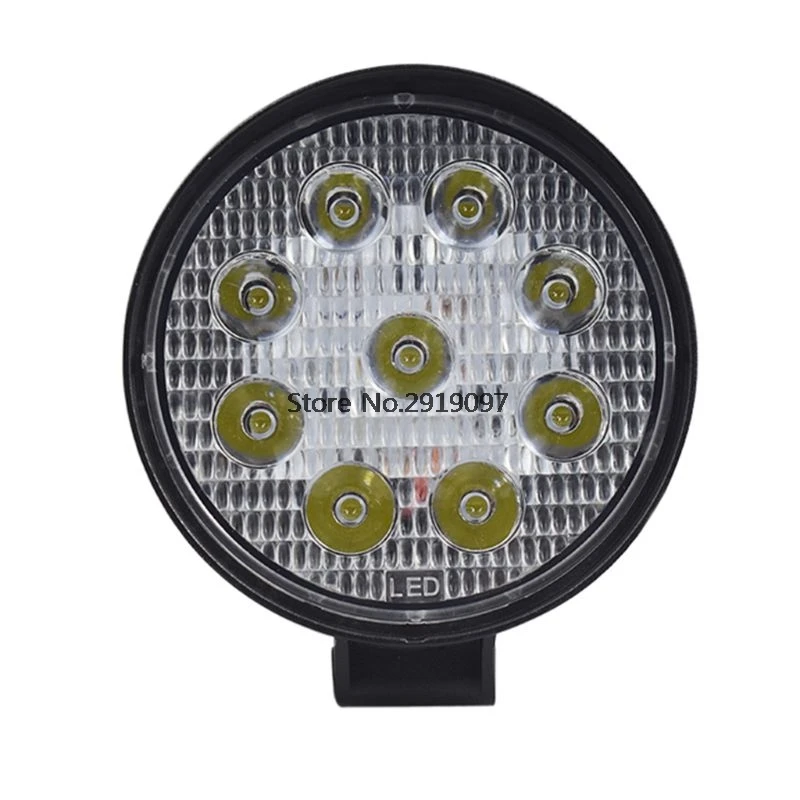 

4 Inch Round 27W LED Work Light Offroad Car Truck Tractor Boat Trailer Flood LED Driving Light Drop Ship