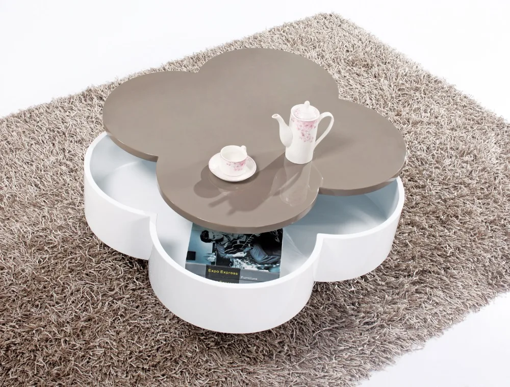 Storage Table Flower Shaped Specular Paint With Functiona Storage Table Flower Shaped Specular Paint With Functiona And Rotate Tea Modern Creative Coffee 805 In Tables From Furniture