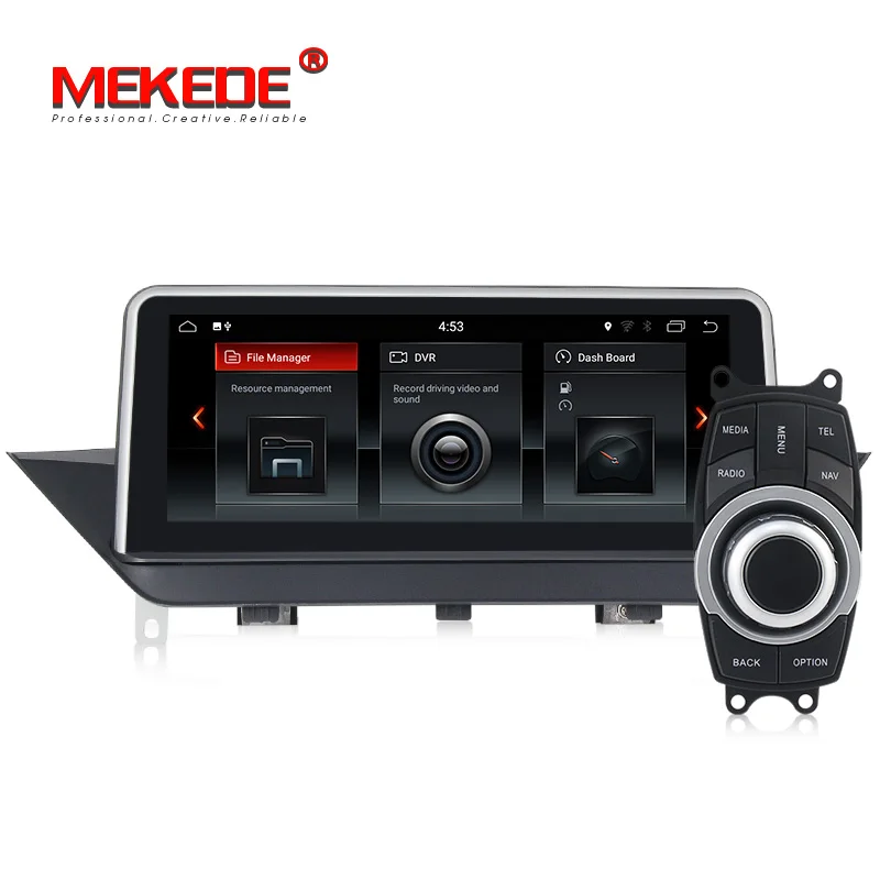 Best MEKEDE 6 core 2+32 PX6 Android 9.0 car DVD GPS player for BMW X1 E84 2009-2015 Without screen or CIC 10.25 inch IPS screen 1