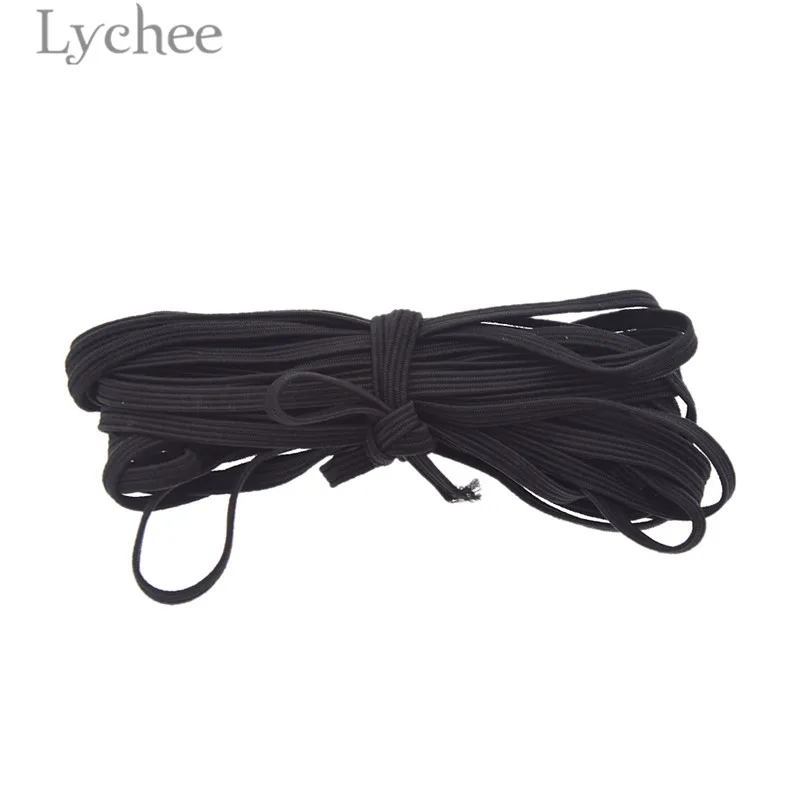 Lychee 4 мм ширина эластичная лента черный белый швейный материал DIY Швейные