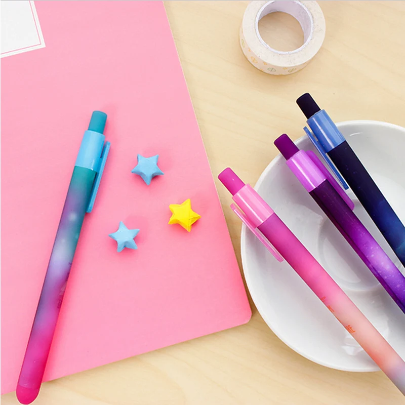 

1 X novelty starry gel pen writing pens stationery canetas escolar material school supplies papelaria