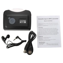 Conversor leitor de Cassetes para MP3 CD Fita Fitas Cassete Comer