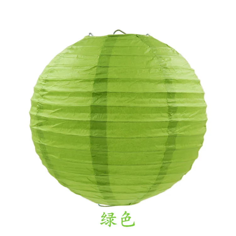 6 дюймов(15 см) разноцветные китайские традиционные круглые LED светильники Свадебная вечеринка украшения лампион риса лампы бумажные шарики - Цвет: green