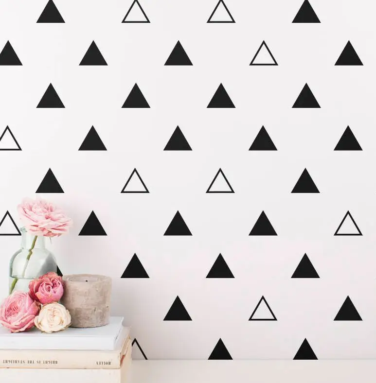 Geometric Wall Decal Set Removable Wall Stickers Geometric Triangles