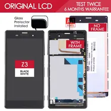 Real Size 5.2 inch 1920×1080 IPS Display For SONY Xperia Z3 LCD Touch Screen Digitizer Assembly with Frame D6603 D6653