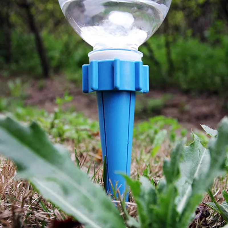 

12 Water Control Drip Cone Spike Plant Flower Waterer Bottle Irrigation System
