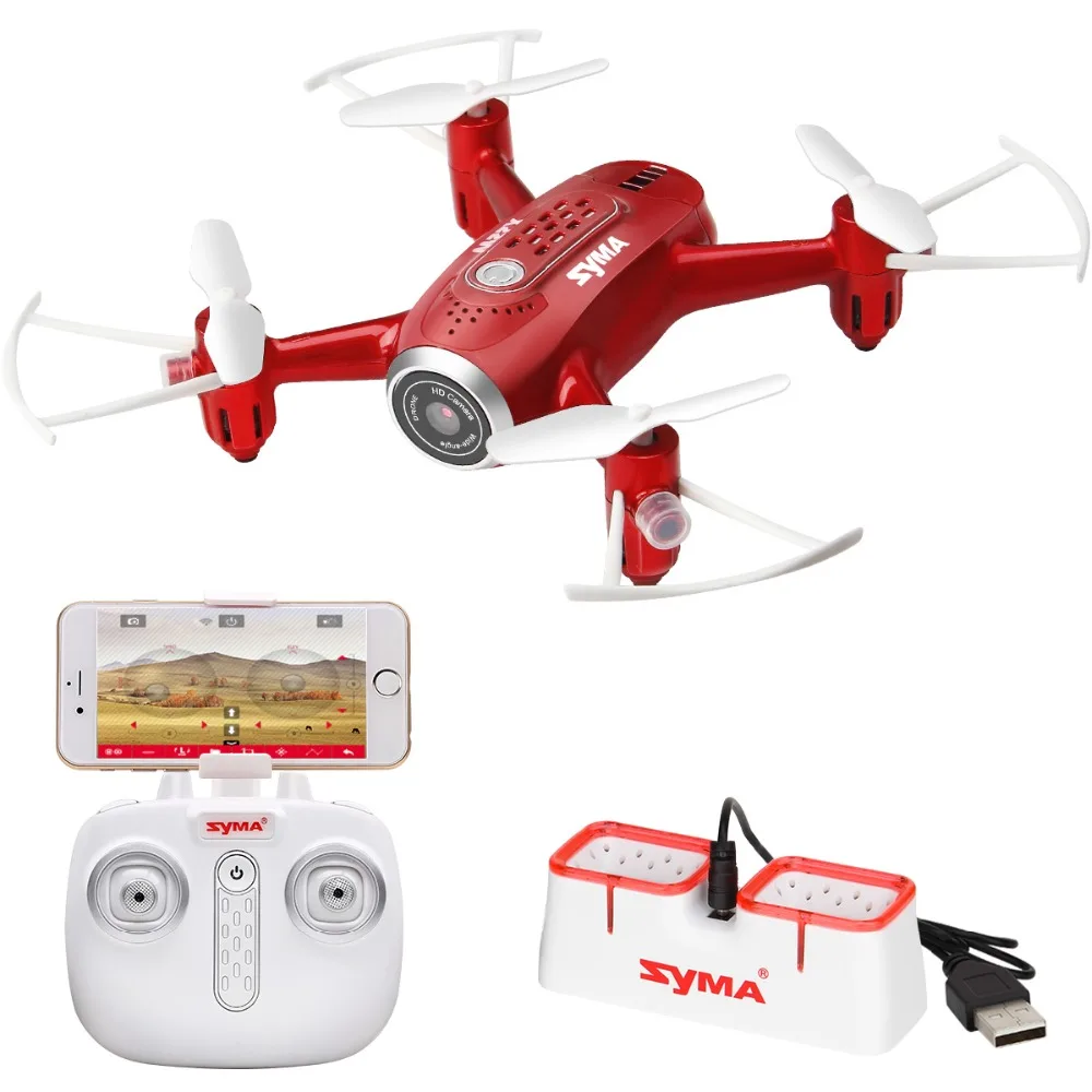Skup SYMA oficjalny X22W zdalnie sterowany dron helikopter quadkopter z aparatem FPV Wifi transmisja w czasie rzeczywistym tryb bezgłowy funkcja Hover drony