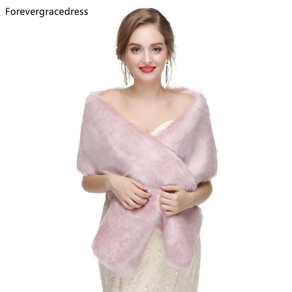 Forevergracedress 2019 элегантные мягкие осень-зима искусственного меха невесты Свадебные палантины куртки-болеро Свадебные пальто шали шарфы PJ468