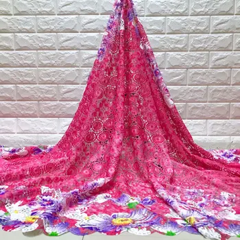 

African Lace Fabric 2019 High Quality Lace Fabric French Milk silk print Net Cord Tulle Fabrics Nigerian Laces For Wedding Dress