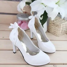 2016 New Candy color Women’s pumps Waterproof platform Heels Shoes lace Bow Women Shoes