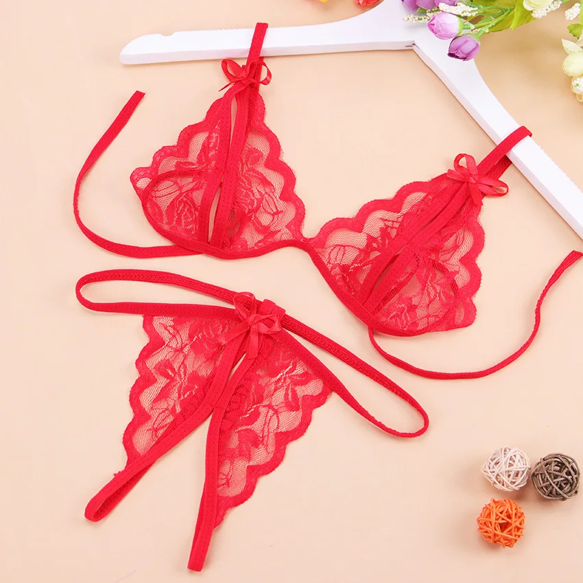 

2PC Fashion Red Women Bralette Bra Female Hot Sale Female Lace Strap Wrapped Chest Shirt New Underwear Bras 2018