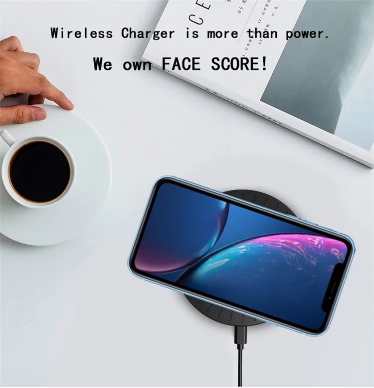 Портативный 10 Вт Qi беспроводной зарядный коврик для iPhone X samsung S10 S9 S8 huawei mate 20 Mi 9 мобильный телефон быстрое зарядное устройство QC 4,0 QC 3,0