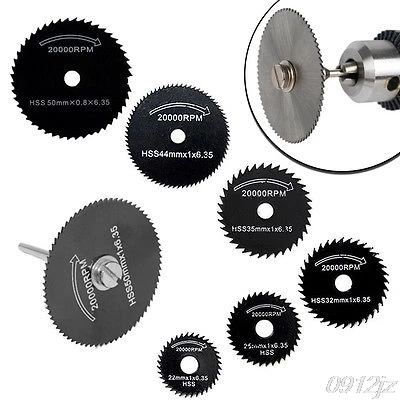 

6Pcs HSS Saw Blades Cutting Discs Wheel + 1 Mandrel For Metal Dremel Rotary Tool C90A New Drop ship C90A New Drop ship qiang