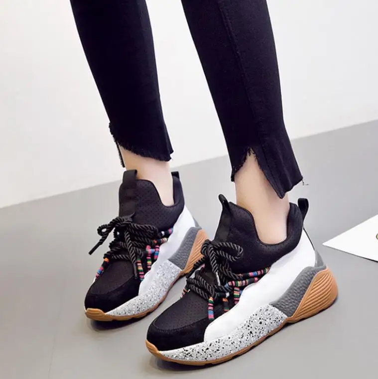 

Spring and Autumn new fashion casual wear breathable thick bottom women's shoes
