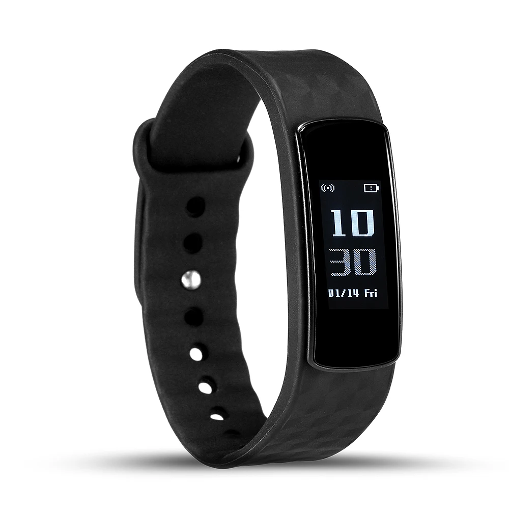 Cell Phone Wristband Bluetooth Waterproof Heart Rate Monitor Black Smartband Message Reminder Fit Band With The