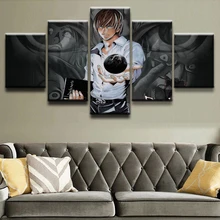 Modular Wall Art Frame 5 Pieces Anime Death Note Character Poster Home Decor Bedroom Wall Art Picture Canvas Print Painting death note anime character figures 8 piece set