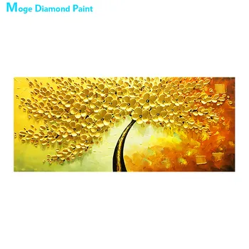 

Yellow Tree Diamond Painting Full Round Style Nouveaute DIY Sticking Drill Cross Embroidery 5D Home Decoration