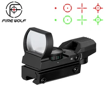 Mira telescópica óptica holográfica de 20mm/11mm, reflejo de punto rojo, mira Táctica de 4 retículas, accesorios para pistola de caza