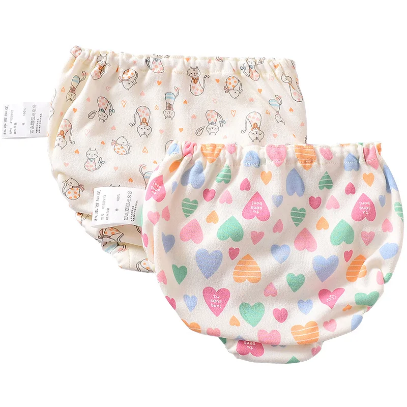 

2Pcs Newborn Panties For Girls Cotton Children Panties Diaper Baby Underpants Bread Briefs Baby Boys Panties Baby Underwear