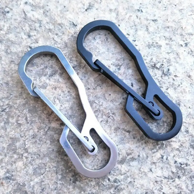 EDC Outdoor Stainless Steel Keychain Camping Climbing Carabiner