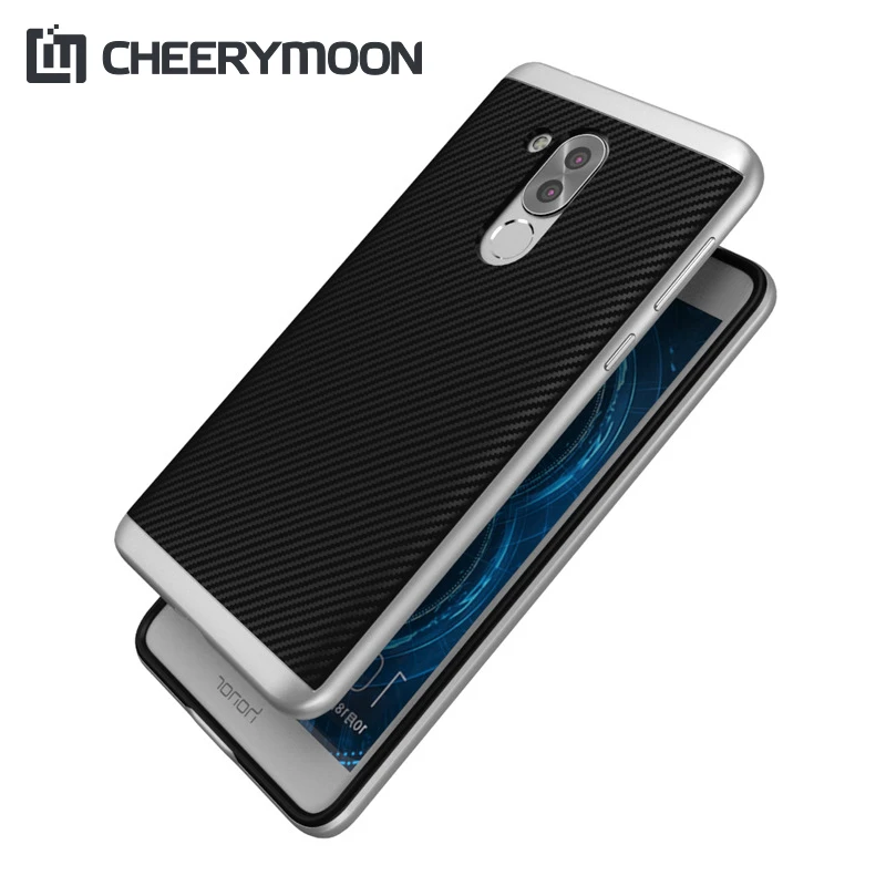 CHEERYMOON Anti-Knock For Huawei Honor 6X 6 x 5.5" Hybrid TPU Silicone+PC Dual Layer Frame Back Case Cover With Retail Packaging