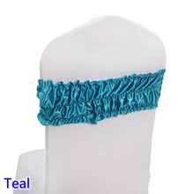 Бирюзовая цветная лента, свадебное кресло, пояс, гофрированный спандекс, пояс для стульев, подходит для всех стульев для свадьбы, банкета, вечерние украшения