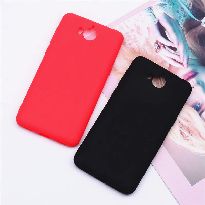 TPU لينة سيليكون حافظة لهاتف Huawei Y5 2017 حالة لينة اللون السيليكون الغطاء الخلفي لهواوي Y6 2017 حافظة لهاتف Huawei Y5 2017 غطاء
