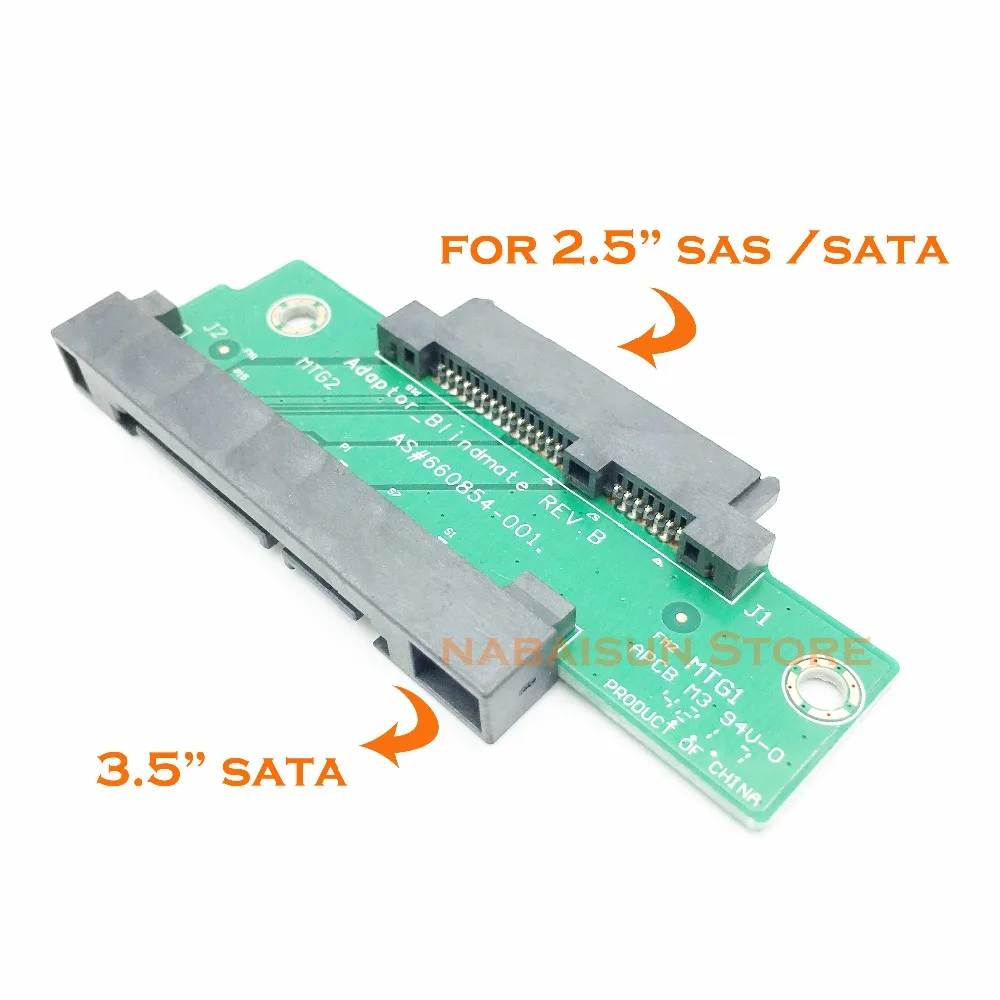 

660854-001 SAS/SATA /SSd /HDD TO 3.5 SATA High speed Adapter Converter Straight Head for 654540-001 motherboard sata cables