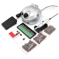 Nail Art File Bits Machine Manicure Kit Silver Nail Tools with Low noise and vibration for smooth and long-time operation