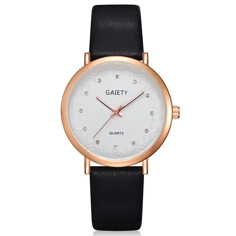 

New Fashion Beautiful Exquisite Rhinestone Watches Women Leather Belt Ladies Casual Dress Quartz Wristwatch Relojes Para Mujer#B