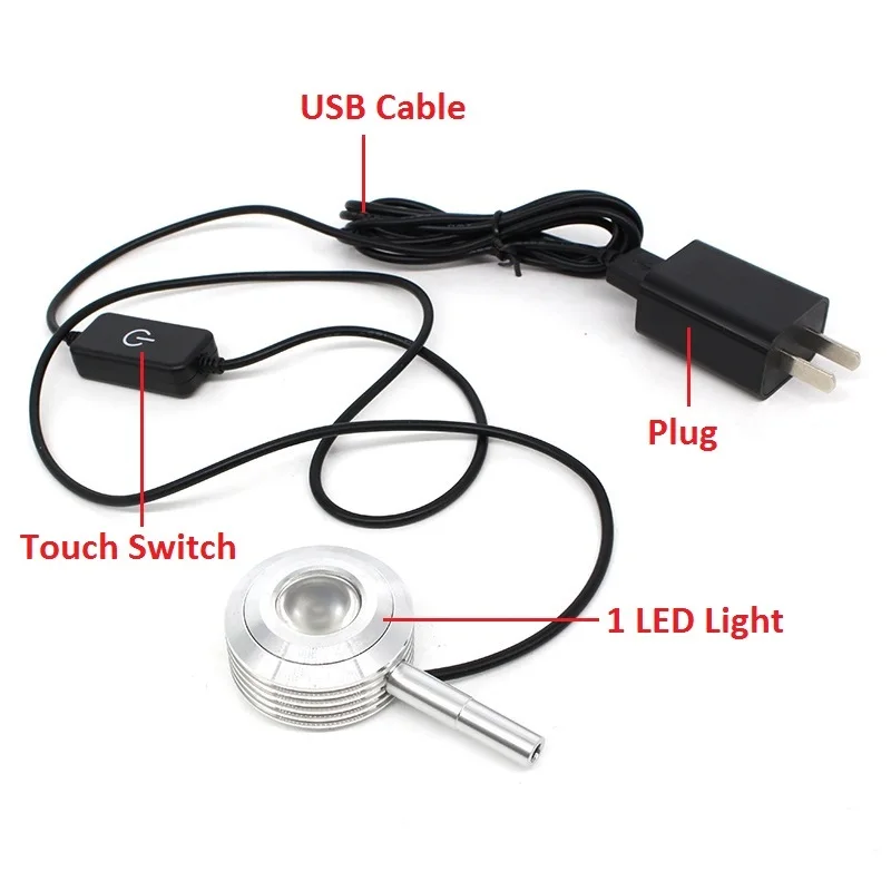 USB LED Lighting Biological Microscope Bottom Light Source Brightness Adjustable All- metal Supplement Illuminated Touch Switch