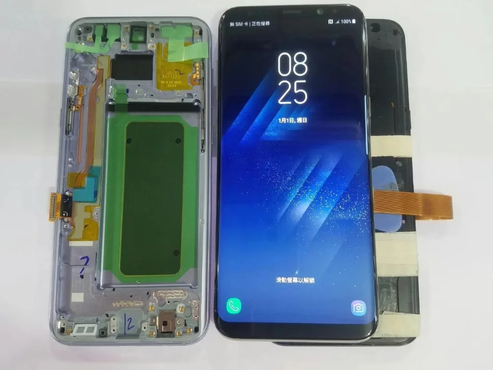 Протестированный отлично ЖК-дисплей Экран для samsung S8 G950 ЖК-дисплей с рамкой Дисплей Сенсорный экран, дигитайзер, для сборки, для телефона