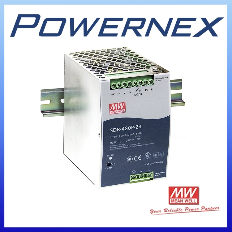 

[PowerNex] MEAN WELL original SDR-480P-48 48v 10A meanwell SDR-480P 48V 480W Industrial DIN RAIL with PFC Function Power Supply