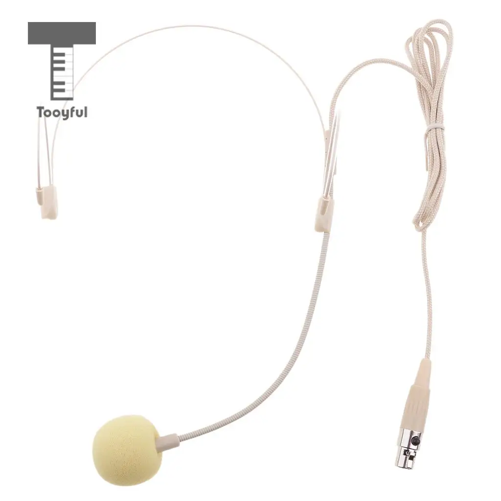 Tooyful Professional 3Pin XLR , 4Pin XLR , 3.5mm Mono Connector Double Earhook Headworn Unidirectional Megaphone Microphone