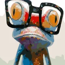 MOLEK DIY картина маслом по номерам комплект абстрактная лягушка животное акриловая живопись на холсте домашний Декор стены искусства для гостиной